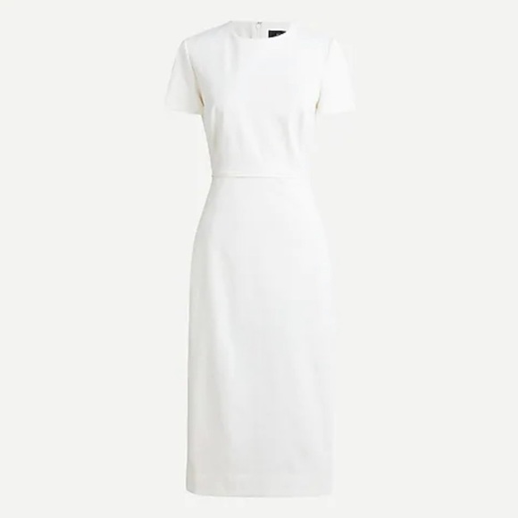 J. Crew Dresses & Skirts - J. Crew Short Sleeve Sheath Dress Ivory Size 2 - New With Tags